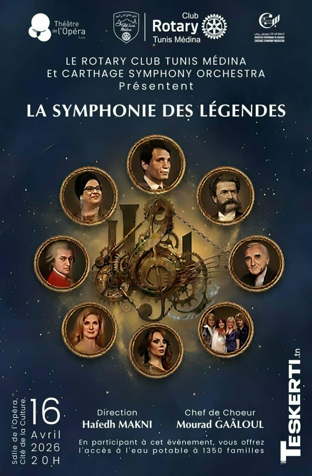 Siliana : Un concert à l’Opéra de Tunis pour financer l’accès à l’eau de 1 350 familles