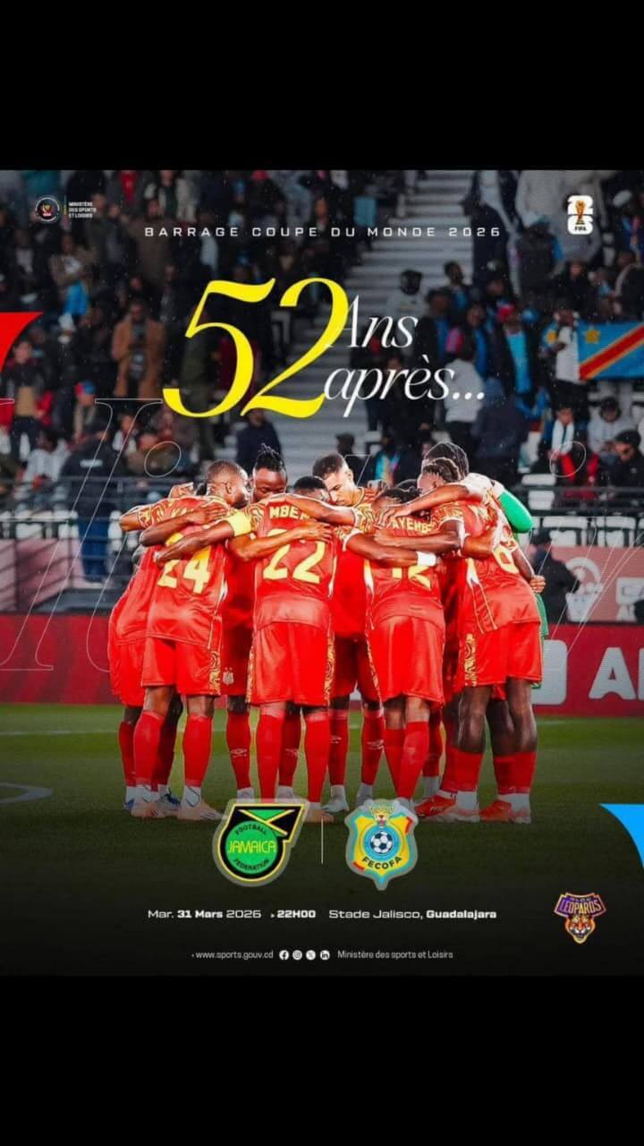 Barrage intercontinental : qualification historique pour la RDC au Mondial 2026, un 31 mars mémorable