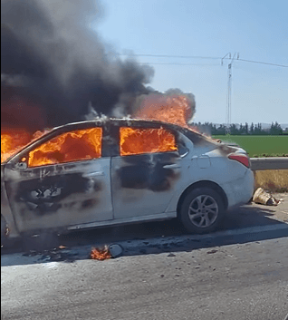 Hammamet : Un véhicule entièrement calciné par les flammes